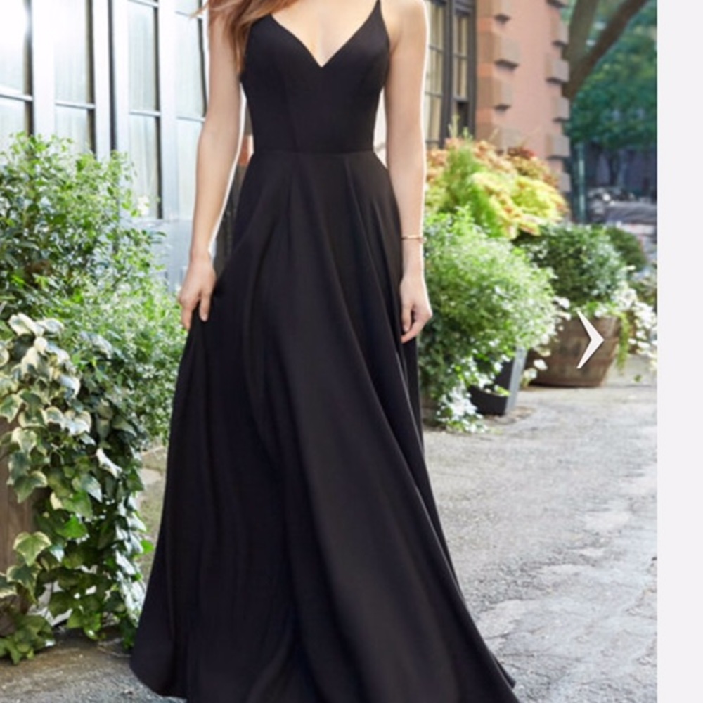 Long Black fitted dress!